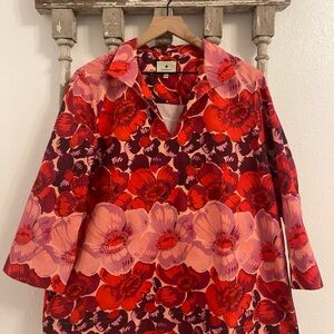 Tuckernuck Red and Pink Floral Tunic